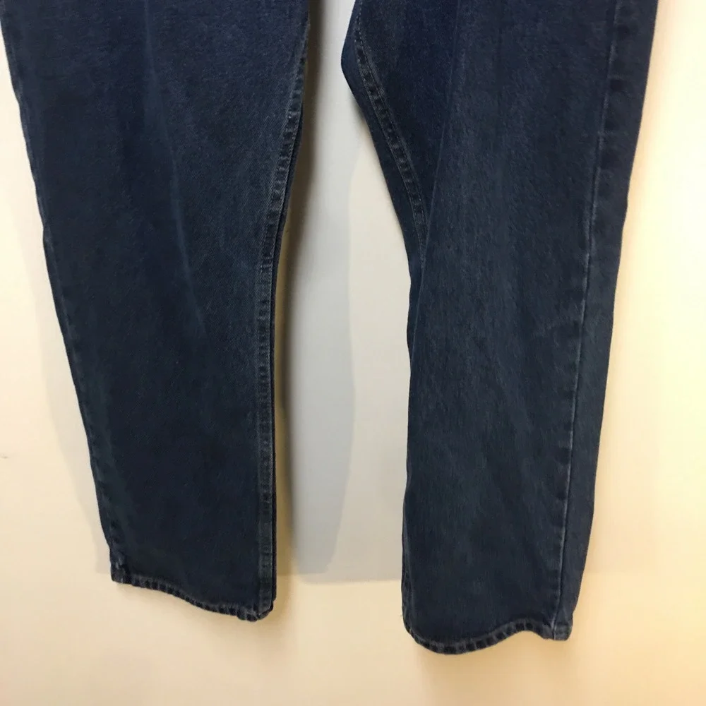 Wrangler Jeans Mens 38x32 Blue Premium Quality Straight Leg Denim Dark Wash
